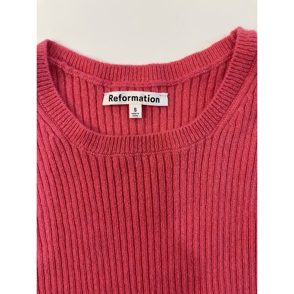 Reformation Benedetta Cashmere Top Size S Pink Color - Picture 1 of 5
